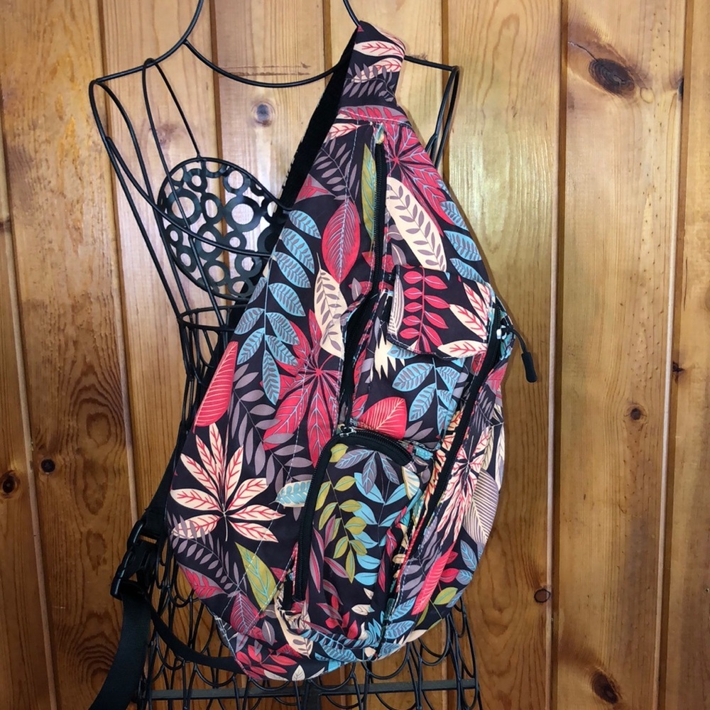Tropical floral, cross, body bag, travel, bag, small travel bag carry bag purse​